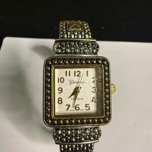 Geneva Platinum Watch with Gold and Silver Details